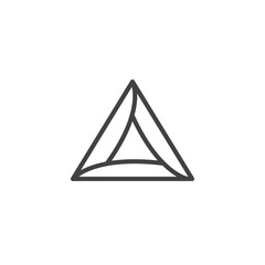 Fototapeta premium Hamantaschen cookies outline icon. linear style sign for mobile concept and web design. Jewish food simple line vector icon. Symbol, logo illustration. Pixel perfect vector graphics