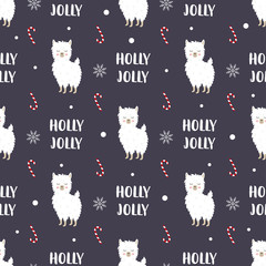 christmas llamas pattern