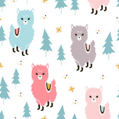 christmas llamas pattern