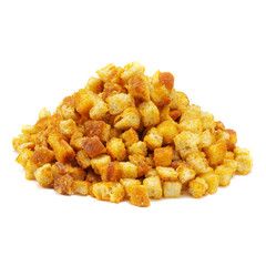 bread rusks on a white background