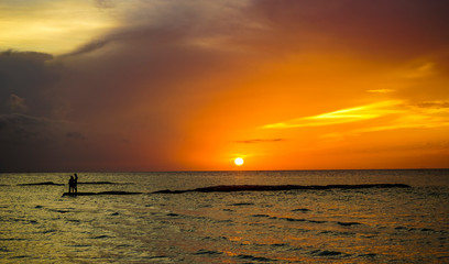 Sunset and beach day