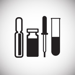 Medical cures on white background icon