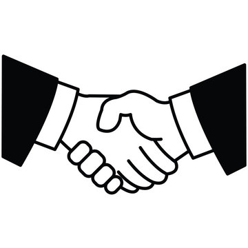 Shaking hands icon. business concept. Stock Vector | Adobe Stock