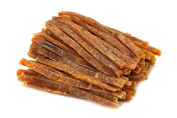 Dried fish on a white background