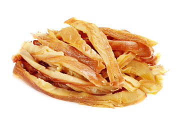 Dried fish on a white background
