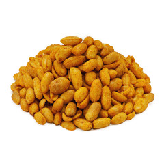Nuts, beer snack on white background