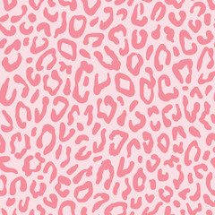 Hand drawn delicate leopard skin pattern, seamless vector repeat. Modern simplified style. Great for textile design, web & print, wallpapers & backgrounds, scrapbooking, gift wrapping paper etc.
