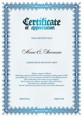 Vector Certificate  Template