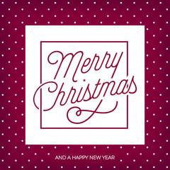 Merry Christmas & Happy New Year Vintage Card