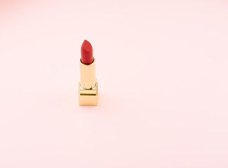 a red lipstick