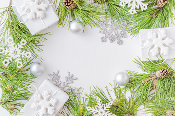 Holiday background with christmas branches