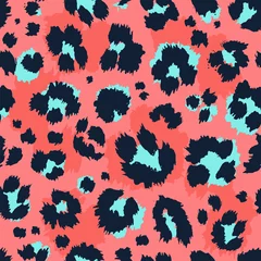 Papier Peint photo Lavable Pour elle Leopard pattern design dessin drôle de modèle sans couture. Affiche de lettrage ou papier peint de conception graphique textile de t-shirt, papier d& 39 emballage.
