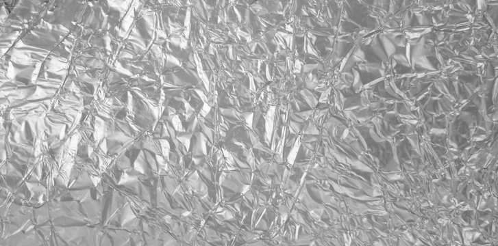 Silver Foil Texture Background.