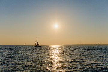 St. Petersburg, Russia, July 2018. Summer, sunset, good weather, sky and wind.