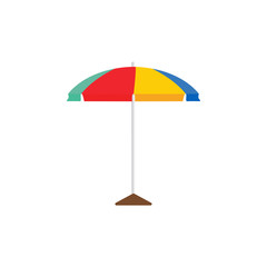 Beach umbrella graphic design template vector