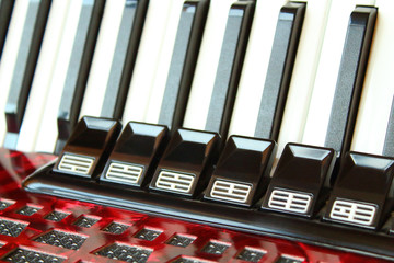 Accordion Keys Close-up. Background. Texture.