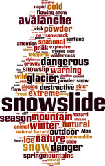 Obraz premium Snowslide word cloud