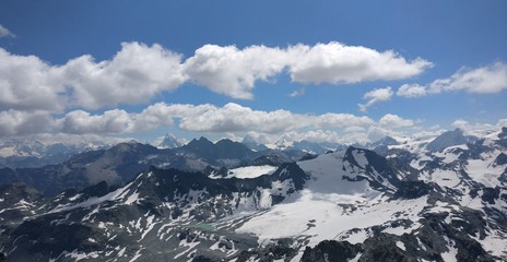 panorama of winter mountains