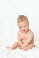 Portrait of a cute beautiful baby boy