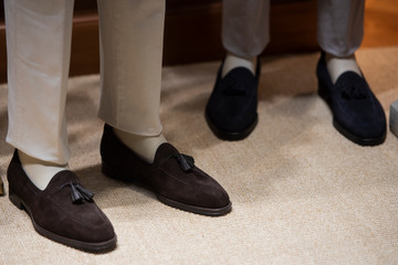 Men shoes in a store in Paris.