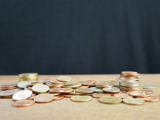 coins on the table