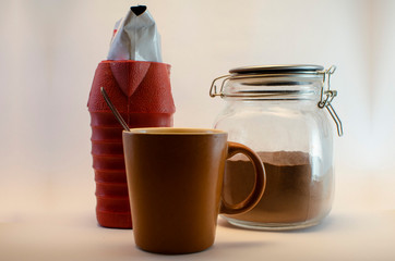 Preparing chocolate milk