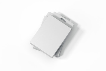 Cosmetic Bottle Set for cream, lotion. Blank plastic containers. 3d rendering.