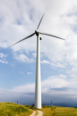 Wind blades on sweet hills