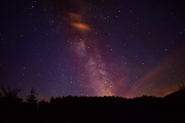 Astrophotography with a very amazing night sky and the milky way