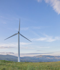 Wind blades on sweet hills