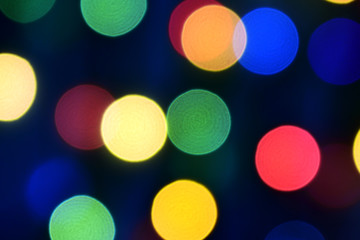 Blue christmas bokeh with light beautifully little lights.