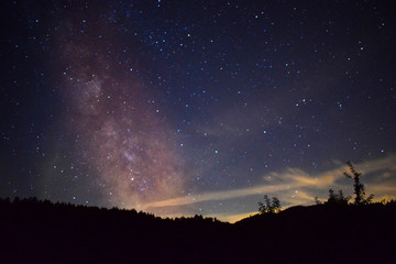 Astrophotography with a very amazing night sky and the milky way