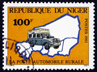 Postage stamp Niger 1983 Mail Van