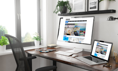 black and white responsive devices mockup responsive e-magazine