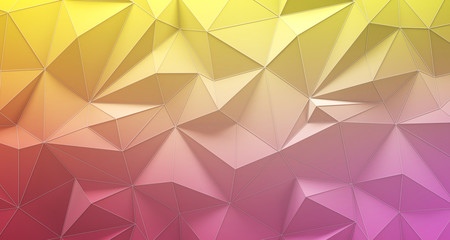 Colorful low poly geometric background. 3d rendering.