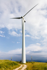 Fototapeta premium Wind blades on sweet hills