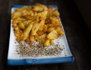 fried potatoes with spices
