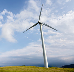 Fototapeta premium Wind blades on sweet hills