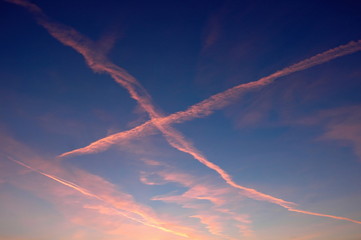 letter in the x in the blue sky