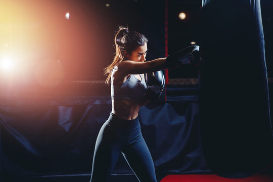 Girl Athlete Boxing MMA