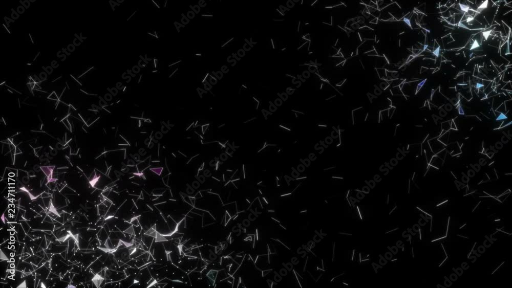 Poster pulsating matter in the corners of the screen.tech and financial concept.seamless loop.