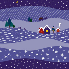 winter christmas holiday landscape 