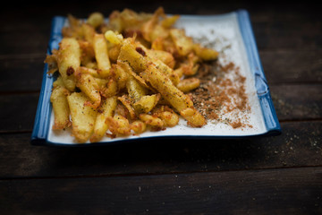 fried potatoes with spices
