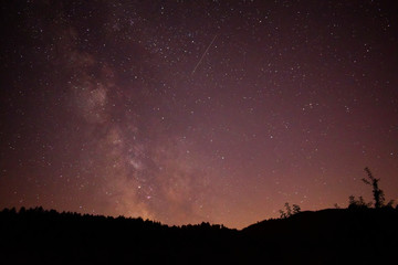 Astrophotography with a very amazing night sky and the milky way