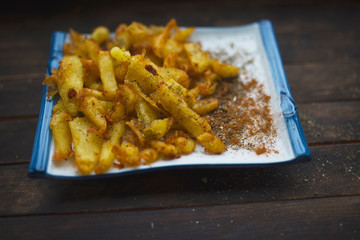 fried potatoes with spices
