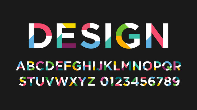 Colofrul Vector of modern abstract font and alphabet