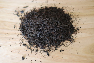 Fototapeta na wymiar A bunch of dried black tea leaves