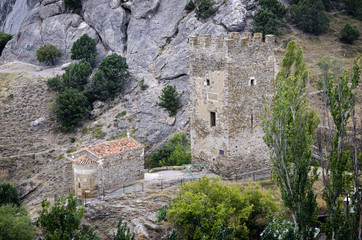 Fototapeta na wymiar ruins of an old fortress