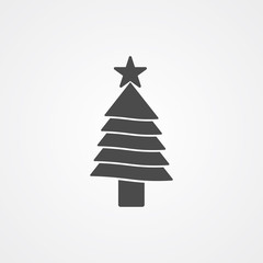 Christmas tree vector icon sign symbol