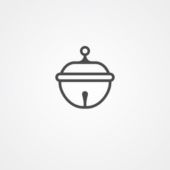 Jingle bell vector icon sign symbol